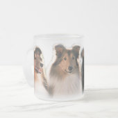 シェットランド・シープドッグの天使のマグ フロストグラスマグカップ (正面左)