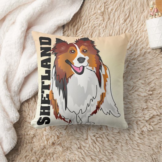 シェットランド・シープドッグの枕 クッション (ブランケット)