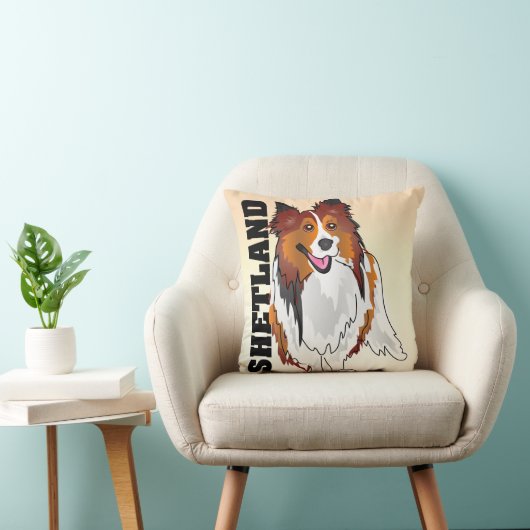 シェットランド・シープドッグの枕 クッション (椅子)