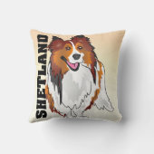 シェットランド・シープドッグの枕 クッション (裏面)