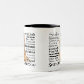 シェットランド・シープドッグの特性のマグ ツートーンマグカップ (中央)