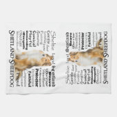 シェットランド・シープドッグの特性の台所タオル キッチンタオル (横)