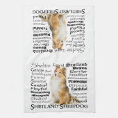 シェットランド・シープドッグの特性の台所タオル キッチンタオル (縦)