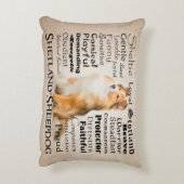 シェットランド・シープドッグの特性の枕 アクセントクッション (裏面(縦))