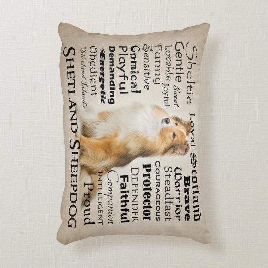 シェットランド・シープドッグの特性の枕 アクセントクッション (正面(垂直))