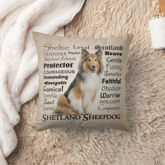 シェットランド・シープドッグの特性の枕 クッション (ブランケット)