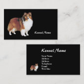 シェットランド・シープドッグの繁殖動物の名刺 名刺 (正面/裏面)