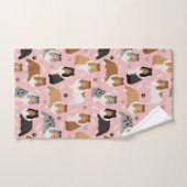 シェットランド・ シープドッグの骨と前足のバスタオルセット バスタオルセット (ハンドタオル)