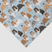 シェットランド・ シープドッグの骨と前足 薄葉紙 (詳細)