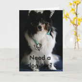 シェットランド・シープドッグは健康なカードを得ます カード (黄色い花)