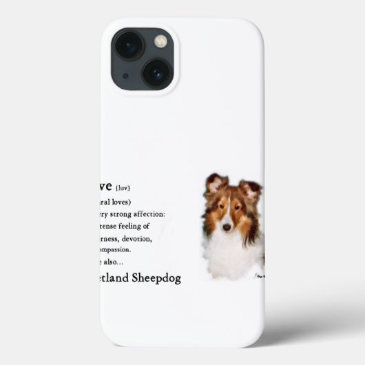 シェットランド・ シープドッグアートラブイズ Case-Mate iPhoneケース (裏面)