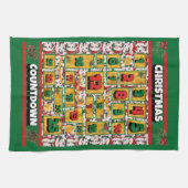 シェットランド・ シープドッグカウントダウンクリスマスアドベントカレンダードッグ キッチンタオル (横)