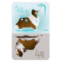 シェットランド・ シープドッグクリーン – ダーティ食洗機