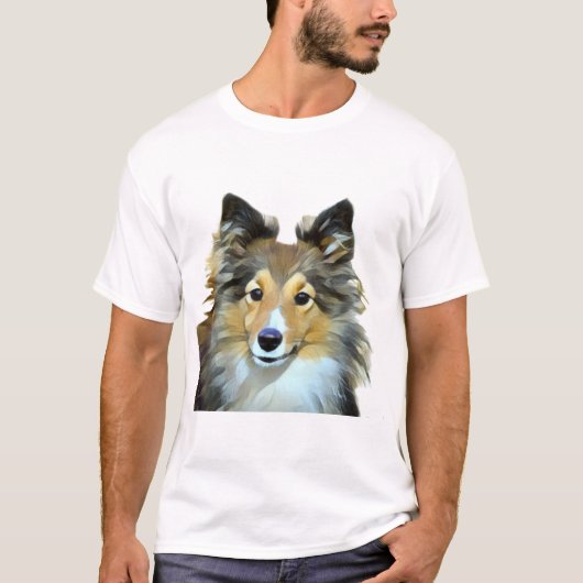 シェットランド・ シープドッグコリー群犬 Tシャツ (正面)