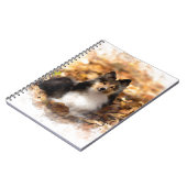 シェットランド・ シープドッグシェットランドシェプドッグ絵画アート ノートブック (左側)