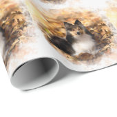 シェットランド・ シープドッグシェットランドシェプドッグ絵画アート ラッピングペーパー (ロールコーナー)