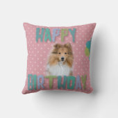 シェットランド・ シープドッグシェトランドシェプドッグハッピーバースデー クッション (裏面)