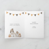 シェットランド・ シープドッグトリックハロウィーン カード (内部)