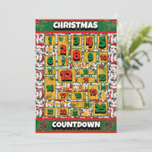 シェットランド・ シープドッグドッグカウントダウンクリスマスアドベントカレンダー シーズンカード (スタンド正面)