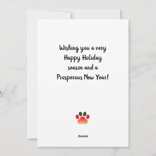 シェットランド・ シープドッグドッグカウントダウンクリスマスアドベントカレンダー シーズンカード (裏面)