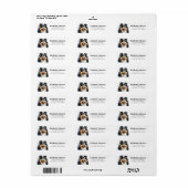 シェットランド・ シープドッグドッグ差出人住所ラベル ラベル (フルシート)