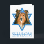 -シェットランド・シープドッグハヌカーのダビデの星 シーズンカード<br><div class="desc">幸せなハヌカーを言うことをすることができる何がダビデの星によって囲まれたYamakaを身に着けていることをこのシェットランド・シープドッグ犬を持っていますよりより多くのおもしろい。 このお洒落な休日のデザインはあなたの友人および家族、また他の動物愛好家喜ばせて確実です。  このデザインは100に利用できます  犬の品種。 あなたのお気に入りのな犬が繁殖するのを見ないか、またはこのデザインのあなた自身の犬を好んだら、ちょうど私に連絡して下さい。  あなた自身の写真をにアップロードできることまたこのデザインの版があります。</div>