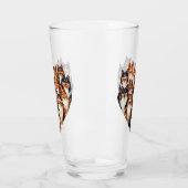 シェットランド・ シープドッグハートイラストレーションキュートシェットランドシェプドッグ タンブラーグラス (左)