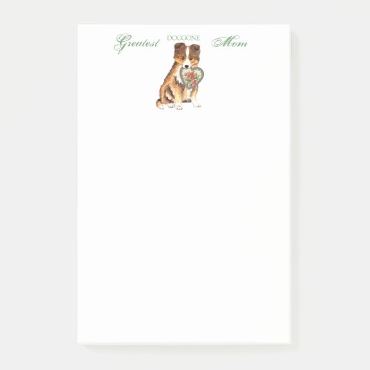 シェットランド・ シープドッグハート母 ポストイット (正面)