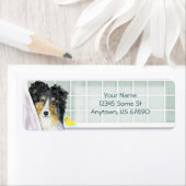 シェットランド・ シープドッグバストリカラーラベル ラベル (インサイチュ)