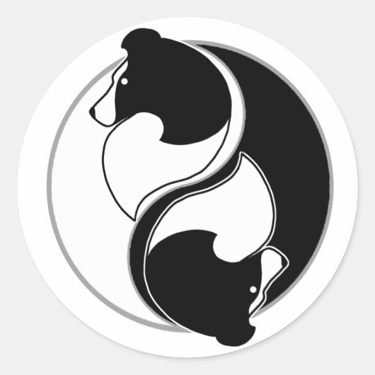 シェットランド・ シープドッグバランスステッカー ラウンドシール (正面)