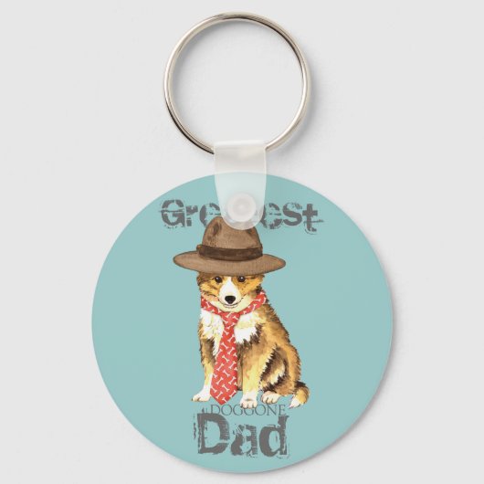 シェットランド・ シープドッグパパ キーホルダー (正面)