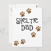 シェットランド・ シープドッグパパ ポストカード (正面/裏面)