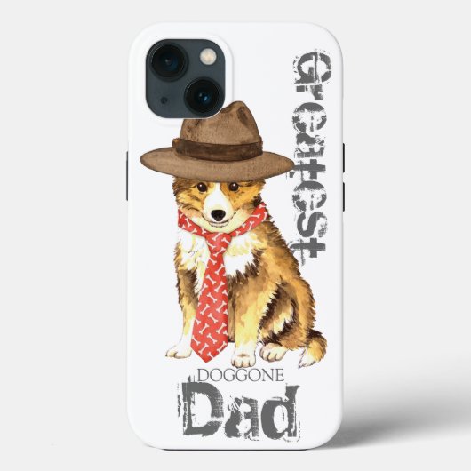 シェットランド・ シープドッグパパ Case-Mate iPhoneケース (裏面)