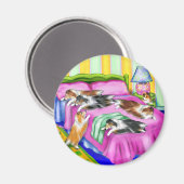 シェットランド・ シープドッグピンク心地よい マグネット (正面/裏面)