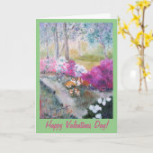 シェットランド・ シープドッグファミリーバレンタイングカード カード (黄色い花)