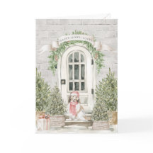 シェットランド・ シープドッグフロントポーチクリスマス