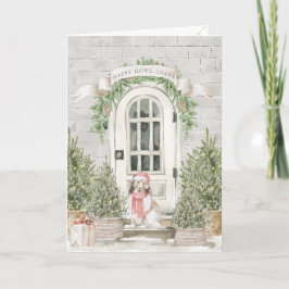 シェットランド・ シープドッグフロントポーチクリスマス カード