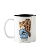 シェットランド・ シープドッグママブルネットとセーブルシェットランドシェプドッグ