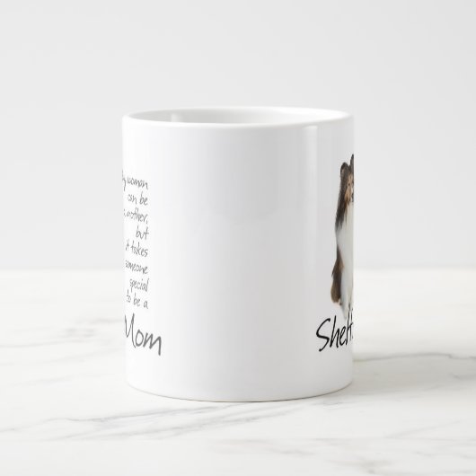 シェットランド・ シープドッグマムジャンボマグ ジャンボコーヒーマグカップ (正面)