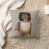 シェットランド・ シープドッグミックスドッグポートレート クッション (ブランケット)