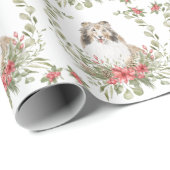 シェットランド・ シープドッグリース ラッピングペーパー (ロールコーナー)