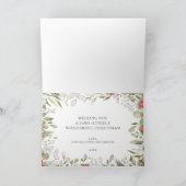 シェットランド・ シープドッグ家族の赤いトラックのクリスマスカード カード (内部)