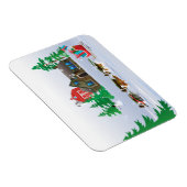 シェットランド・ シープドッグ引くそりクリスマスフレキシブル磁石 マグネット (右側)