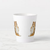 シェットランド・ シープドッグ毛 カフェラテマグ (正面)