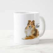 シェットランド・ シープドッグ毛 ジャンボコーヒーマグカップ (正面右)