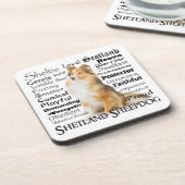 シェットランド・ シープドッグ特性コースターセット コースター (左側)