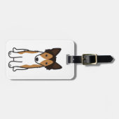 シェットランド・シープドッグ犬の漫画 ラゲッジタグ (正面横)