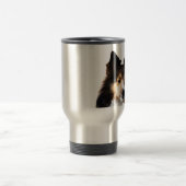 シェットランド・ シープドッグ絵を描ドッグのスケッチ トラベルマグ (中央)