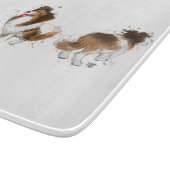 シェットランド・ シープドッグ3ポーズを保護 カッティングボード (角)