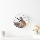 シェットランド・ シープドッグ·オン·クリフ保護の音が夕暮れの間に聞こえた ラウンド壁時計 (ホーム)